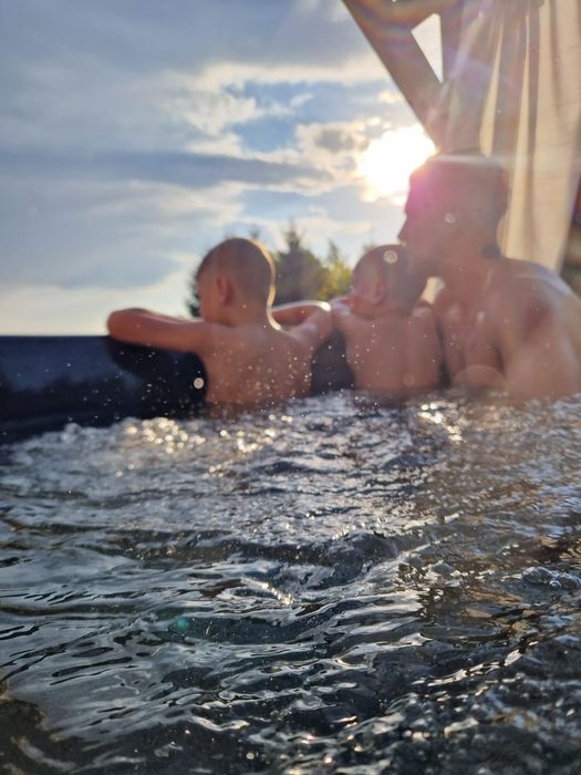 "Zaplecze Lasu" Domek całoroczny z Balią, drewniane domki jacuzzi