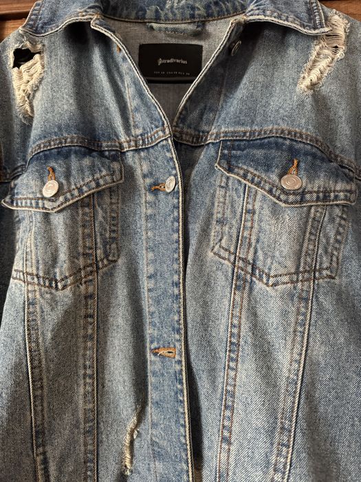 Kurtka jeansowa niebieska z przetarciami (aktualne)