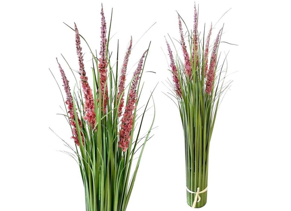 Sztuczna trawa ozdobna wysoka roślina w wiązce z kwiatami snopek 70cm