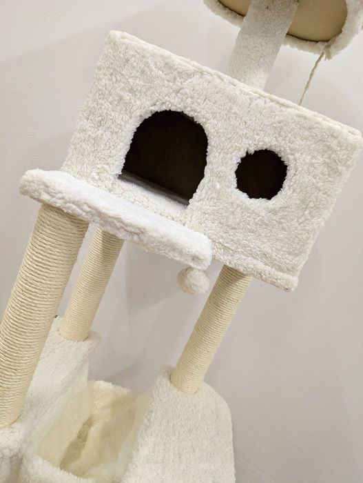 La Digue II Drapak dla Kota 61x44x142cm Biały - DUŻY NOWY