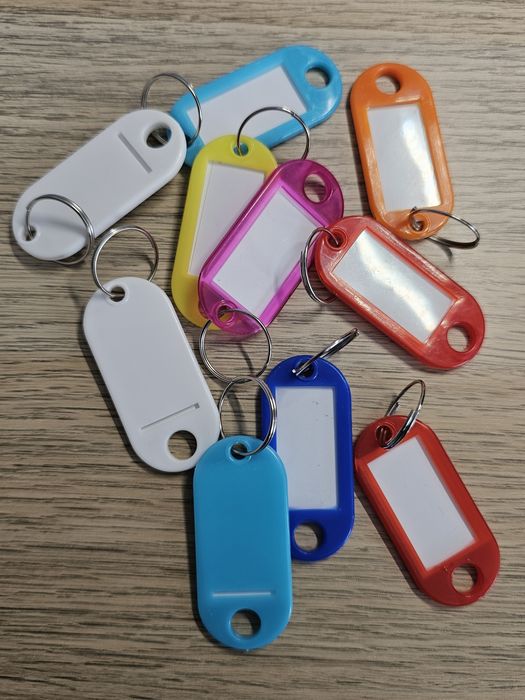 Etykieta etykiety kluczy identyfikatory brelok 10 sztuk