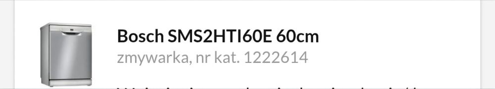 Zmywarka wolnostojaca Bosch 60 cm