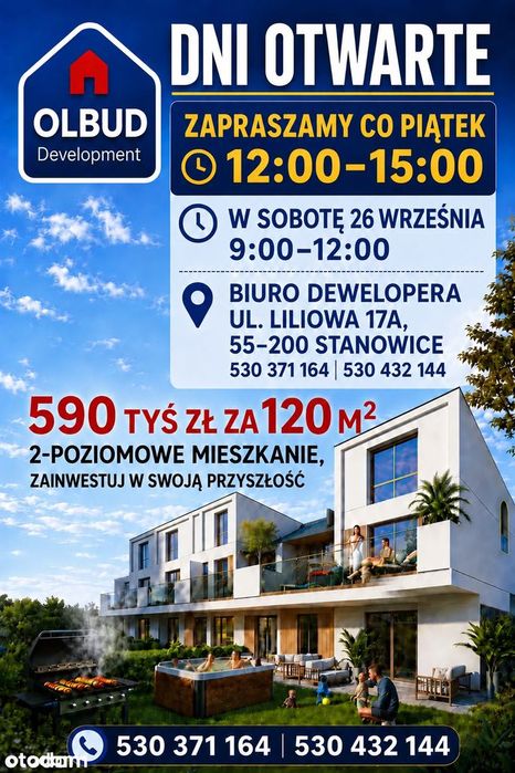 2 Poziomowe Mieszkanie 120 M² / Taras+Balkon / Parking