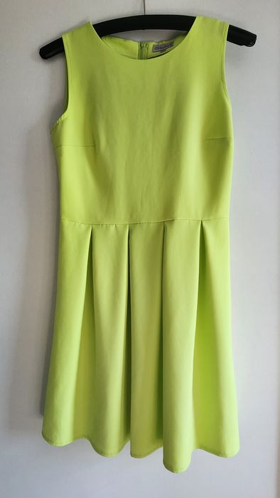 Limonkowa sukienka