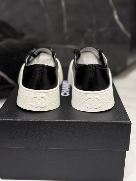Trampki Chanel black leather