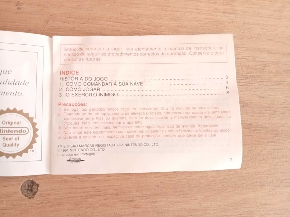 Nintendo - Instruções SolarStriker