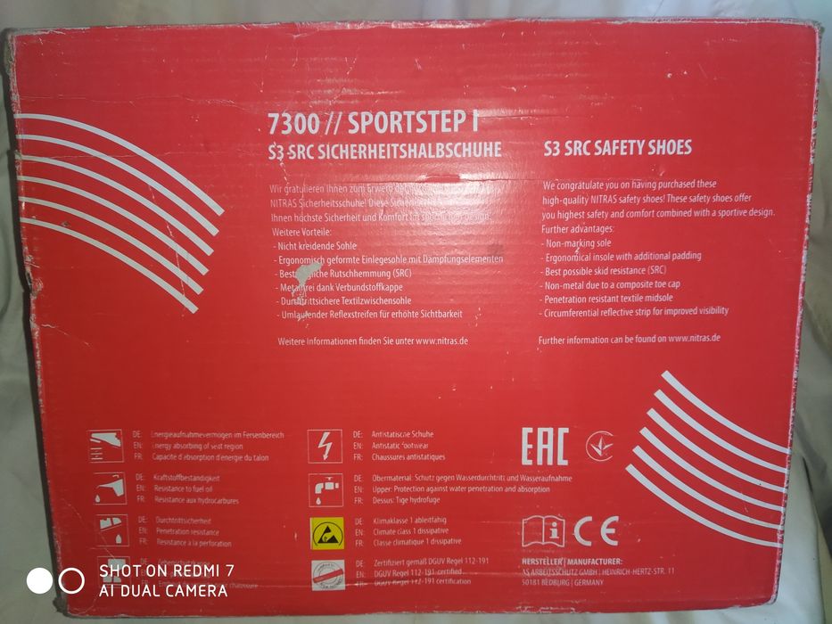 Ботинки кроссовки строительные светоотражающие Nitras 41 р.новы