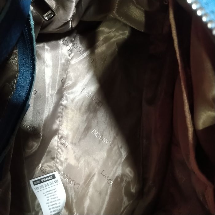 Torebka niebieska  skóra naturalna