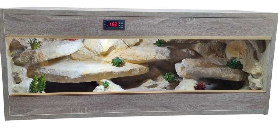 Gotowe terrarium  100x40x40 dla agamy ,gekona ,jaszczurki dąb sonoma