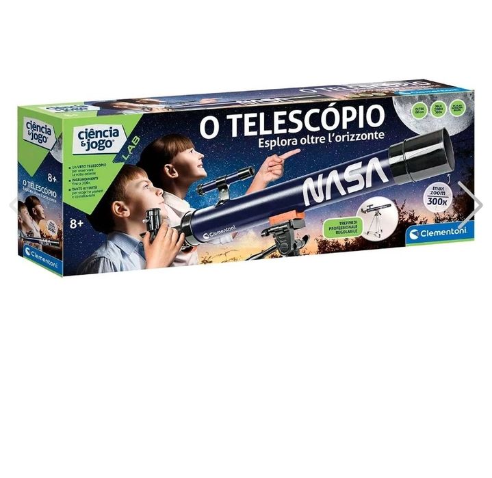 Telescópio novo na caixa