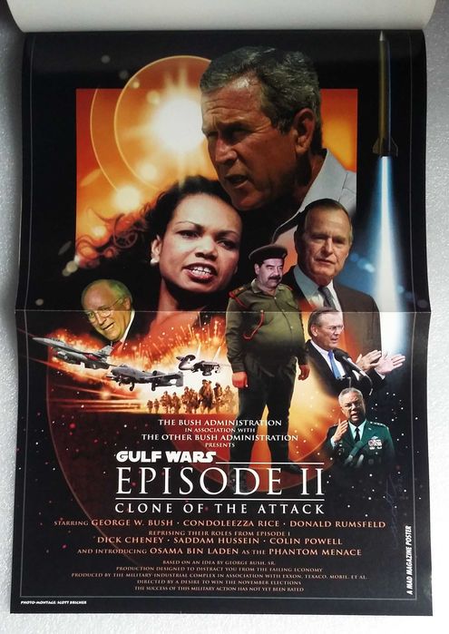 Revista The Mad War on Bush com 2 posters