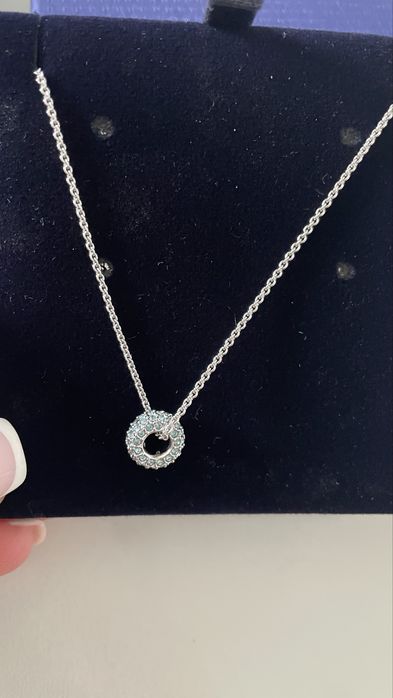 Wisiorek dextera Swarovski stebrny
