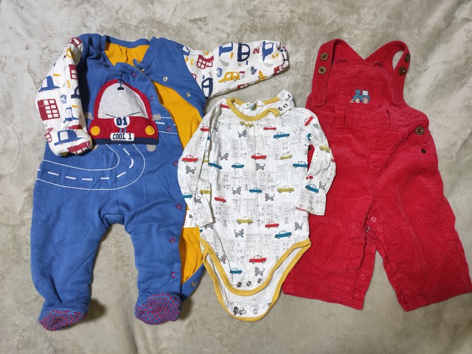 Набір для хлопчика транспорт, 3-6 місяців