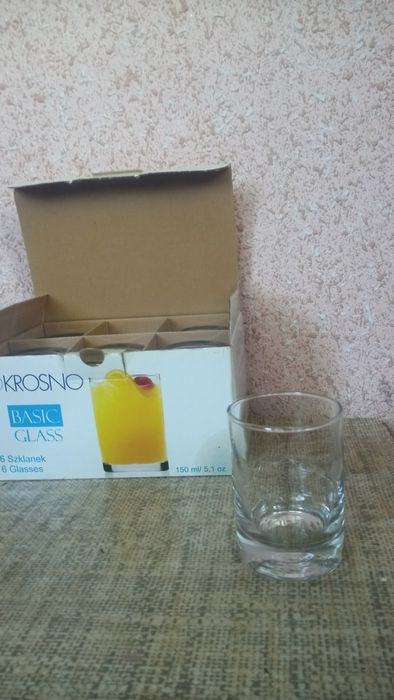 6 szklanek krosno literatki 150ml