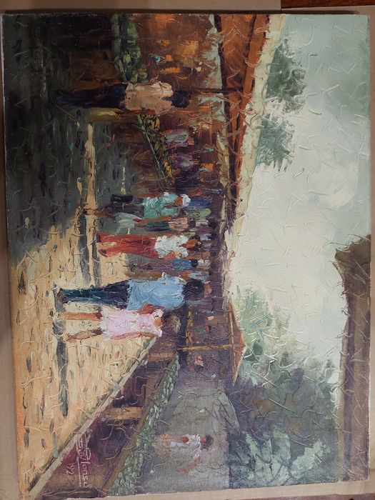 Quadro a óleo sobre tela muito bonito alonso