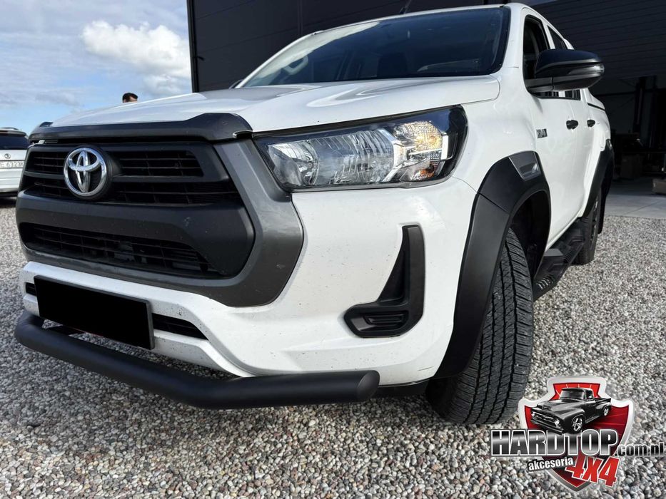 Orurowanie Przednie Rura Bull Bar Toyota Hilux 2021+ Czarne