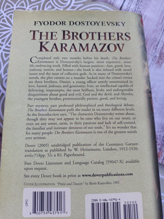 LIVRO.   Os Irmãos  Karamazov