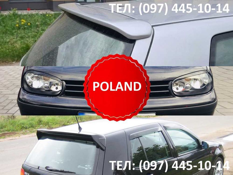 Реснички, вії, спойлер Volkswagen Golf 4 - накладки на фары Фольцваген Гольф 4