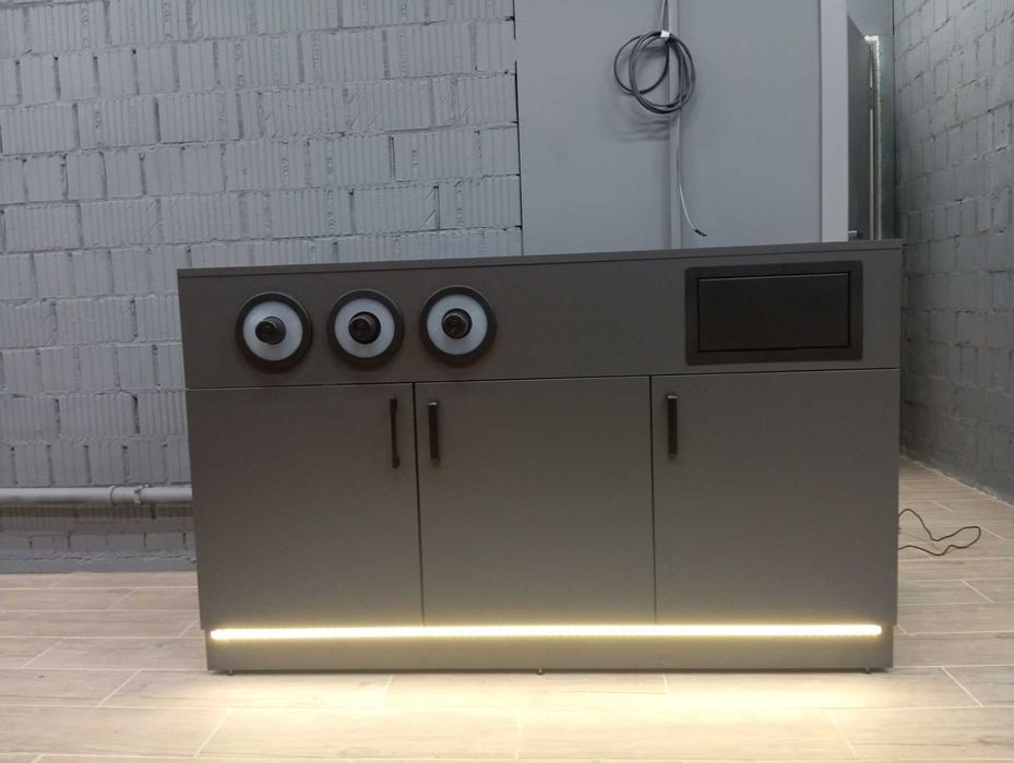 Стеллажи торговые, кассовые прилавки для магазина, холодильные витрины