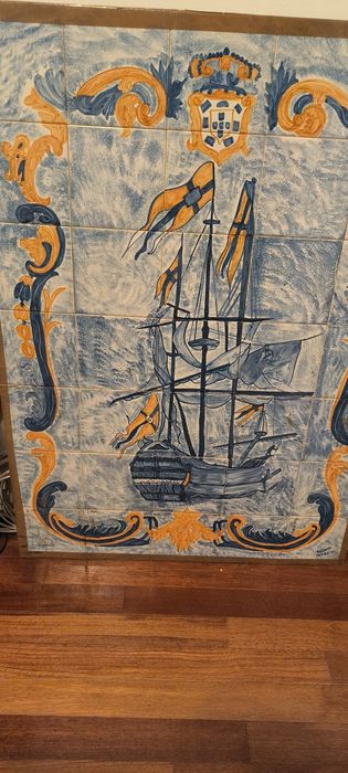 Quadro em azuleijo pintado á mão