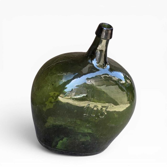 Garrafão Antigo Vidro Verde — Dame Jeanne / Damajuana 10,3L