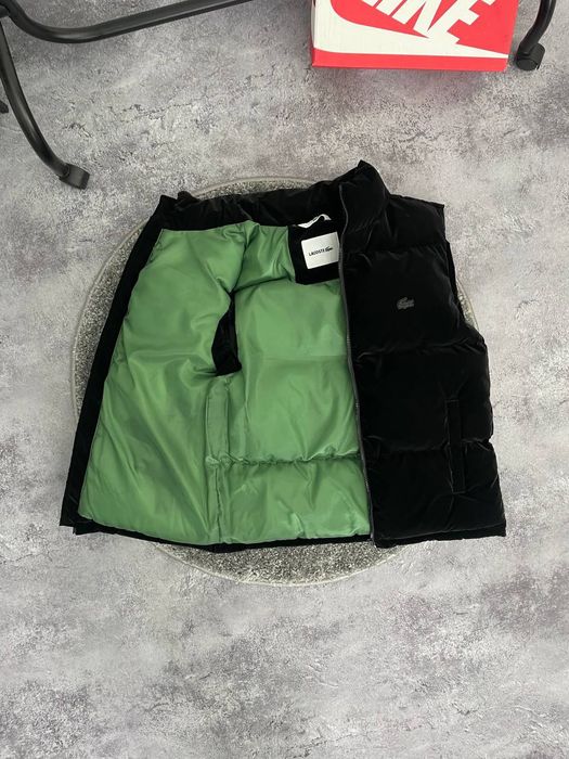 Жилетка Lacoste чорна чоловіча, утеплена, нова — S–XXL