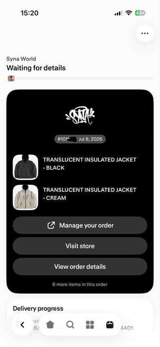 Куртка Syna World  Оригінал Central Cee JACKET (Розмір L)