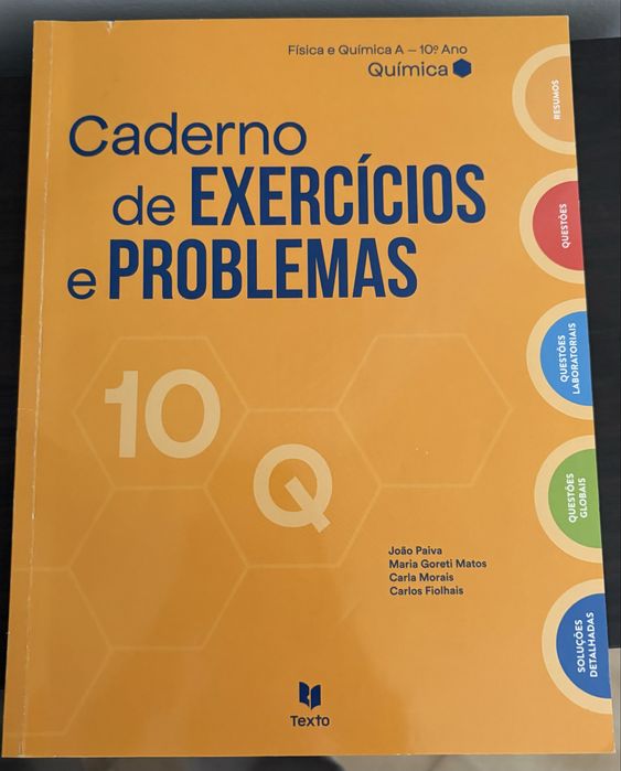 Caderno de exercícios de química do 10°ano