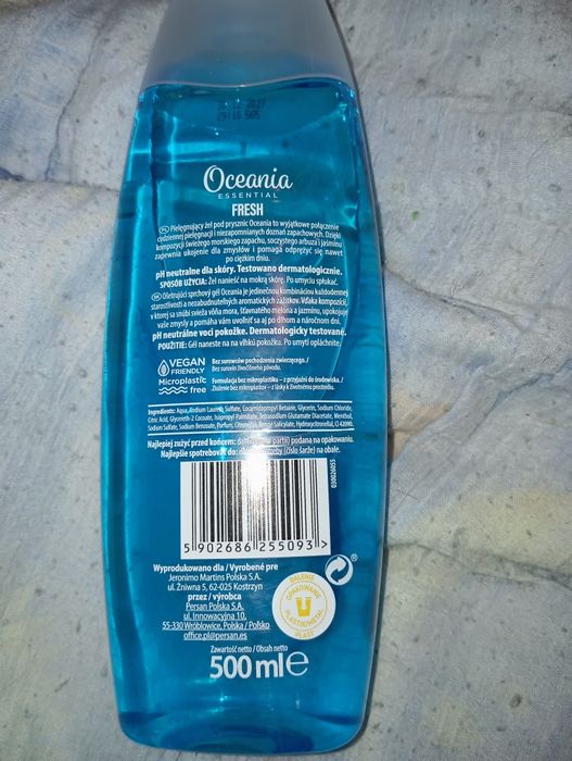 Nowy Żel pod prysznic Oceania Fresh 500ml 4 sztuki