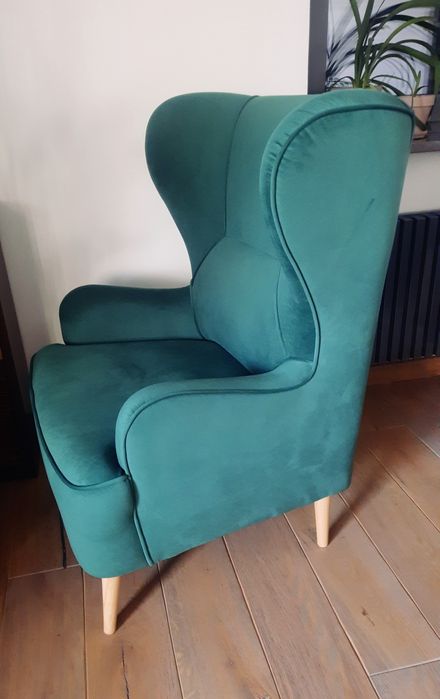 Fotel uszak zielony
