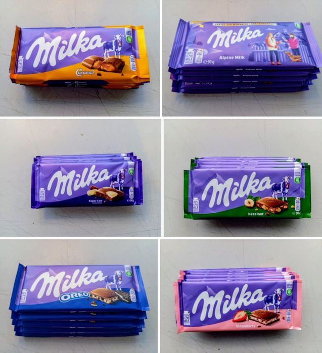 Czekolada Milka różne smaki 100g. 30 szt.