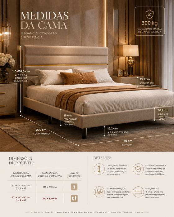 Ultimas 3 camas em stock - 195€