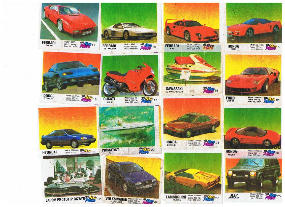 Вкладыши от жвачек