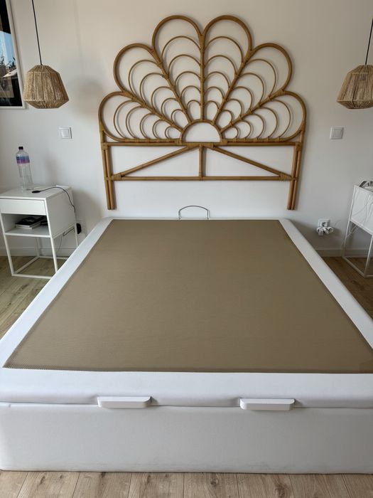 Cama sommier molaflex + colchão + cabeceira