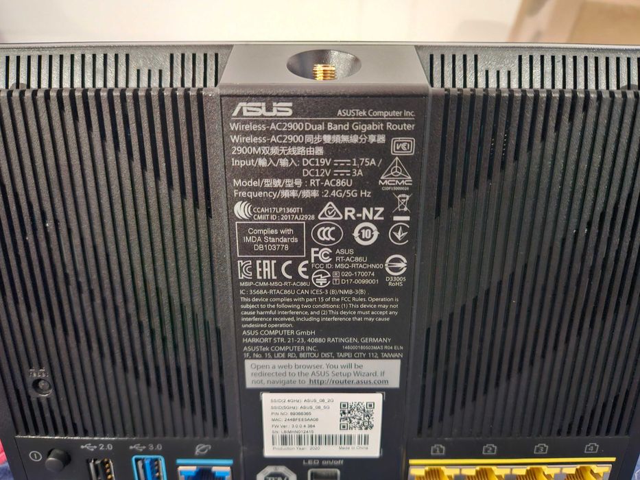 Router ASUS RT-AC86U – Firmware ASUSWRT-Merlin (Versão Recente)