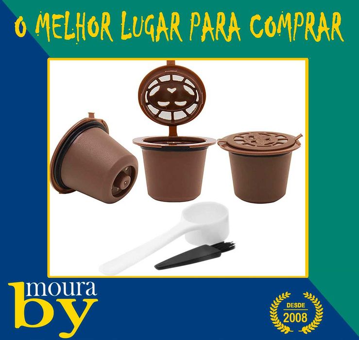 Café Nespresso 3 Cápsulas Recarregáveis Reutilizável