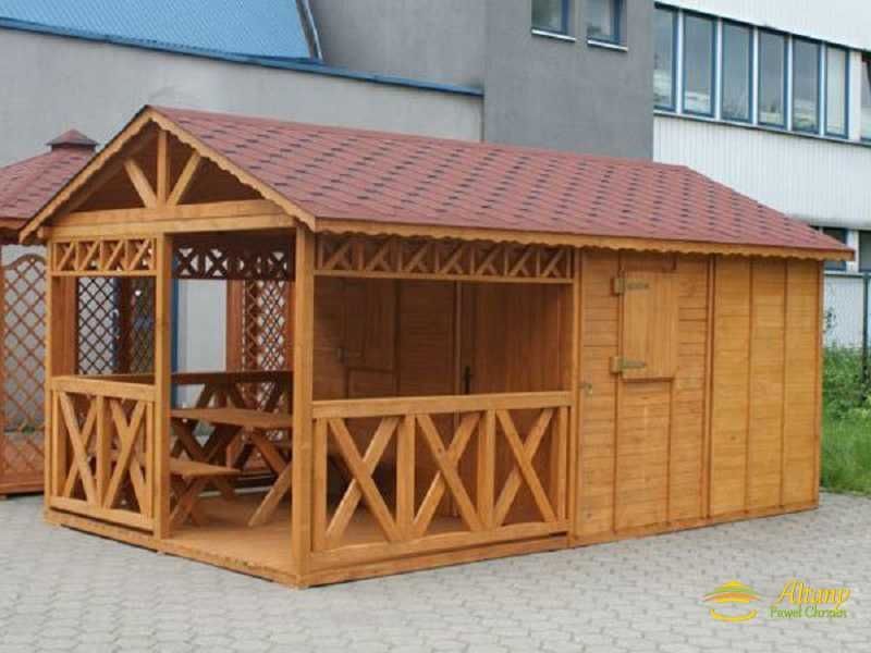 DOMEK MICHAŚ 4,5x5,25 Impregnowany+Podłoga Taras Dach 2-spad Producent