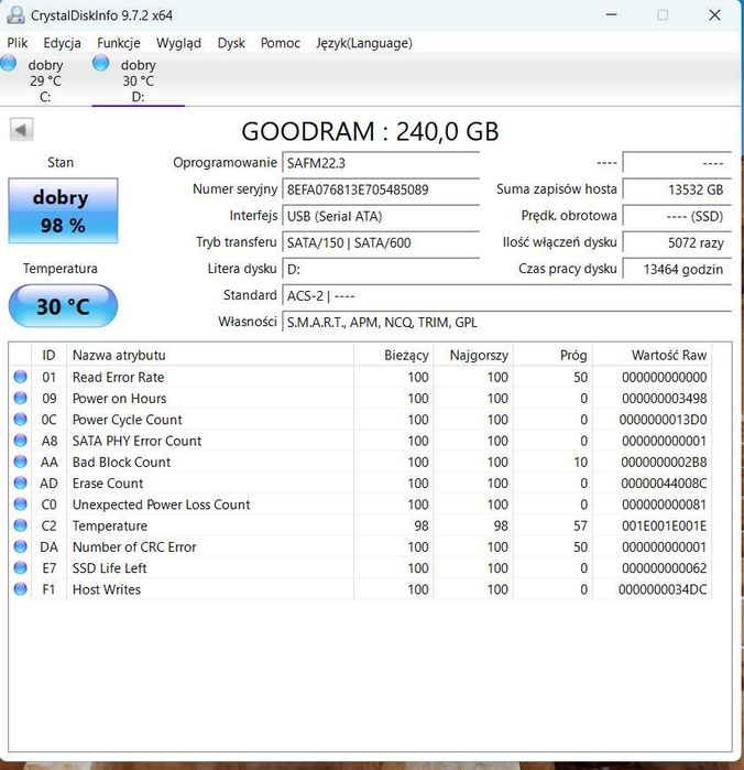 Goodram Iridium Pro 240GB Dysk SSD