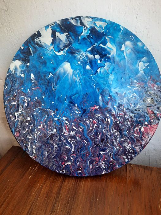 Готова картина fluid art для інтер'єру