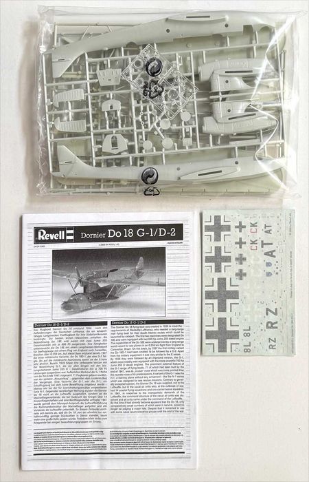 Revell_Dornier Do 18 G-1/D-2. ESc.1:72. Completo e como novo.