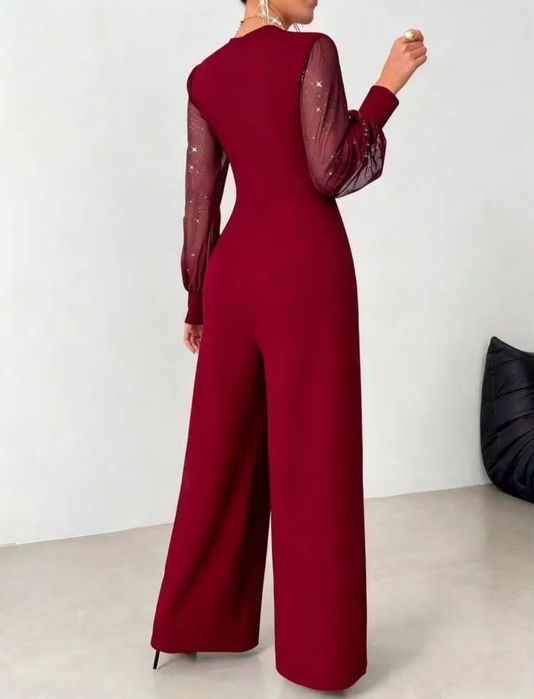 Elegancki kombinezon damski roz. L