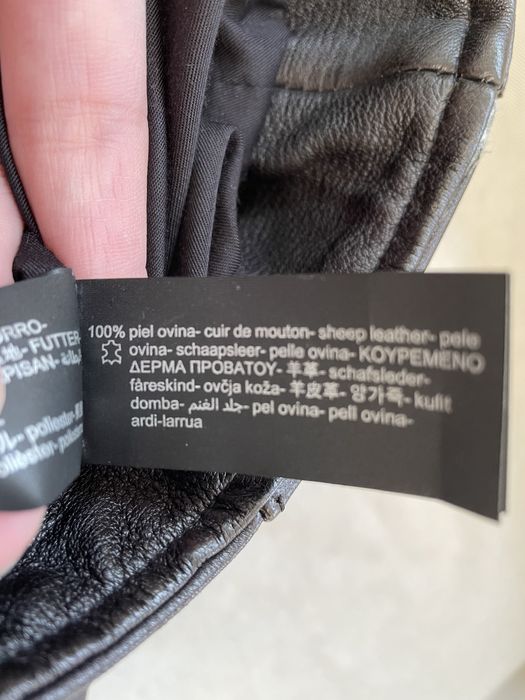 Biker preto 100% pele para homem Zara