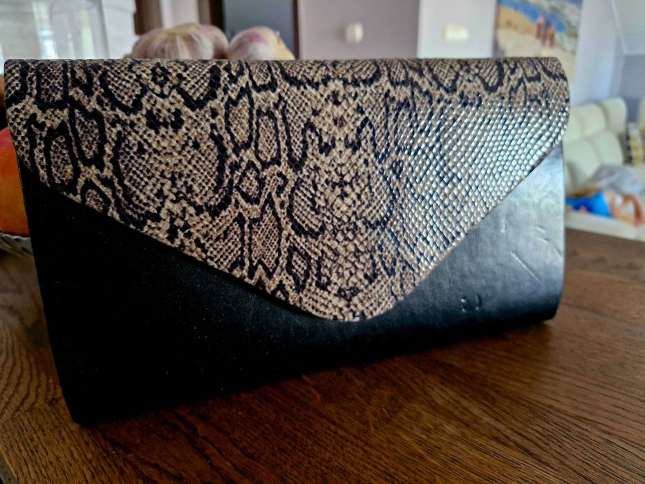 Kopertówka eko skóra wężowy print