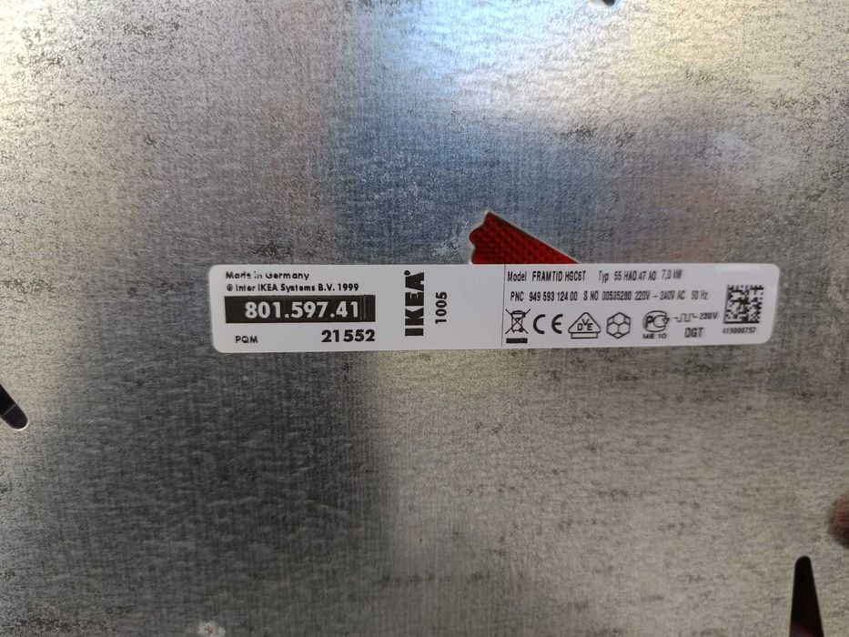 Placa IKEA vitrocerâmica FRAMTID HGC6T