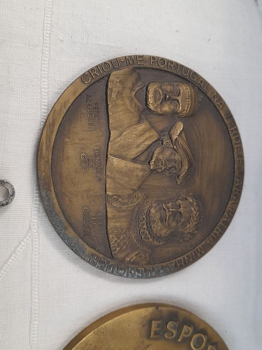 Medalhas de bronze comemorativas- Emigrantes, Alenquer , Esposende etc