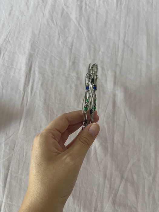 Mandala de arame e missangas Mandaca, feita à mão, muda de forma