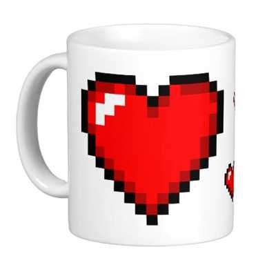 Kubek Gracza Gaming 8bit Pixel Retro Walentynki