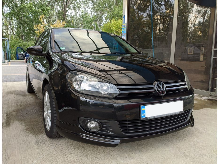 Volkswagen Golf 6 2008-2014 рр. Передня Lip накладка DPT V-2 (під фарбування)