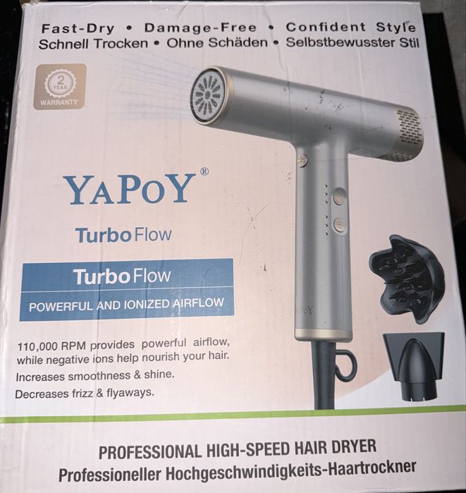 Професійний фен YAPOY з іонним насиченням із захистом від перегріву