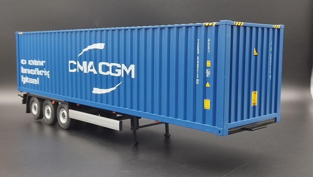 1:24 Solido  Container Trailer and CMA CGM Container naczepa kontyner